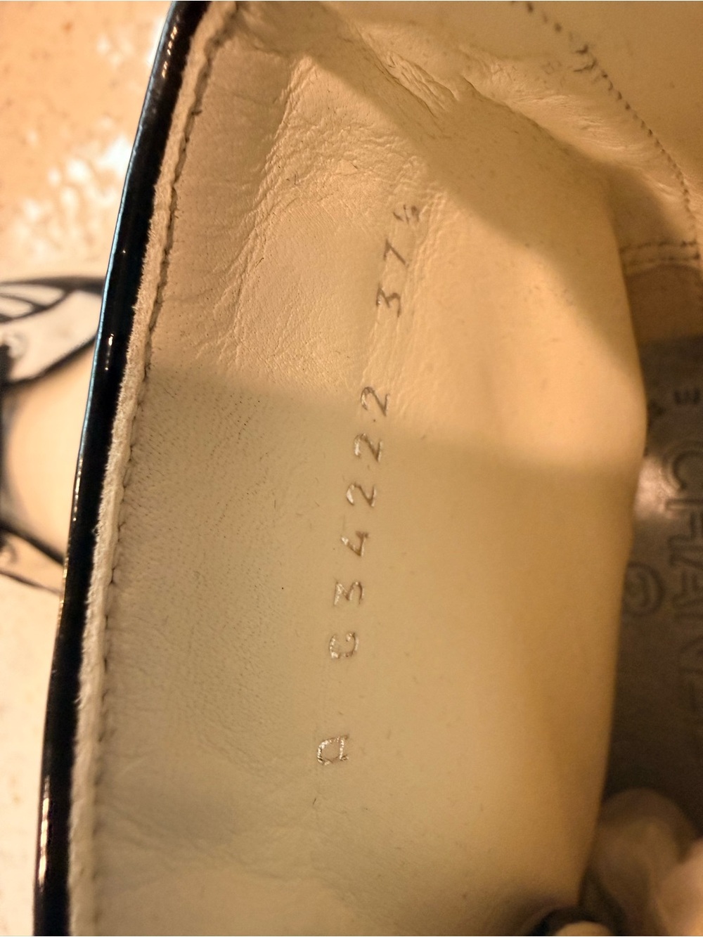 CHANEL White & Black High-Top Sneakers with CC Logo - Picture 6 of 6